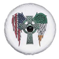 Patriotic Irish American Cross Spare Tire Cover St Patricks Day Religious Gift