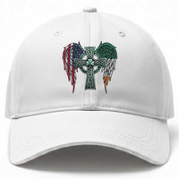 Patriotic Irish American Cross Baseball Cap St Patricks Day Religious Gift