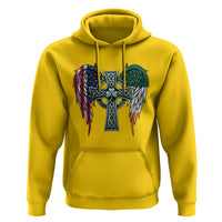 Patriotic Irish American Cross Hoodie St Patricks Day Religious Gift