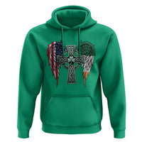Patriotic Irish American Cross Hoodie St Patricks Day Religious Gift