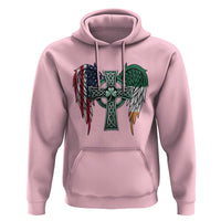 Patriotic Irish American Cross Hoodie St Patricks Day Religious Gift