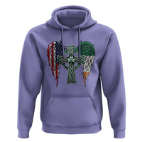 Patriotic Irish American Cross Hoodie St Patricks Day Religious Gift