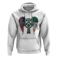 Patriotic Irish American Cross Hoodie St Patricks Day Religious Gift