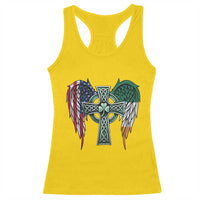 Patriotic Irish American Cross Racerback Tank Top St Patricks Day Religious Gift