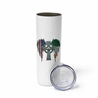 Patriotic Irish American Cross Skinny Tumbler St Patricks Day Religious Gift