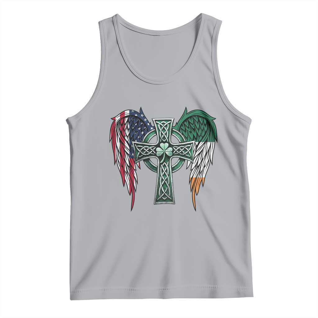 Patriotic Irish American Cross Tank Top St Patricks Day Religious Gift