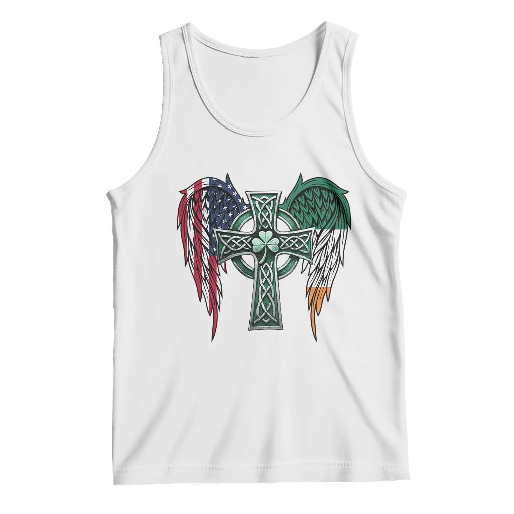 Patriotic Irish American Cross Tank Top St Patricks Day Religious Gift