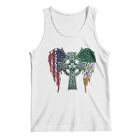 Patriotic Irish American Cross Tank Top St Patricks Day Religious Gift