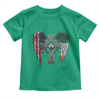 Patriotic Irish American Cross Toddler T Shirt St Patricks Day Religious Gift