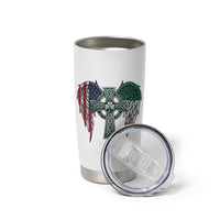 Patriotic Irish American Cross Tumbler Cup St Patricks Day Religious Gift