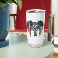 Patriotic Irish American Cross Tumbler Cup St Patricks Day Religious Gift