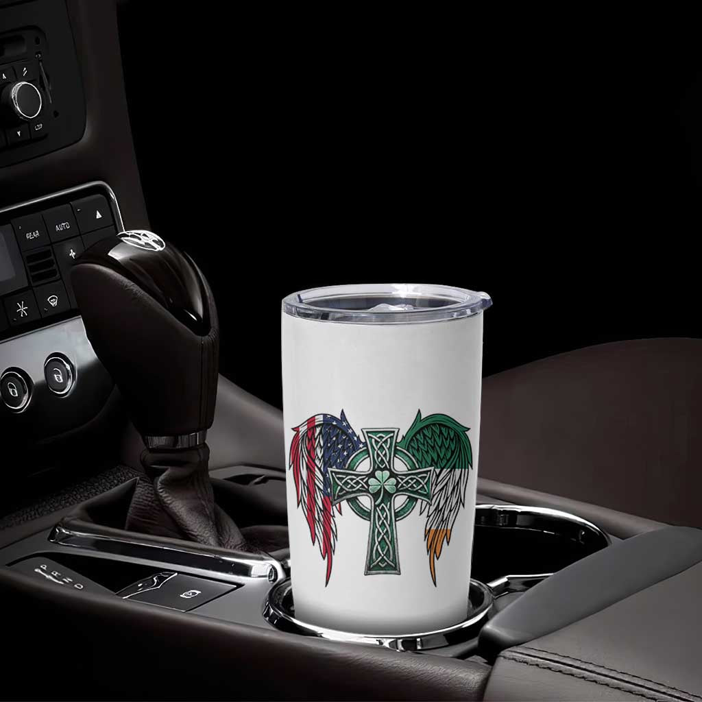 Patriotic Irish American Cross Tumbler Cup St Patricks Day Religious Gift