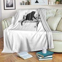 No Kings No Wars No Ice Cat Throw Blanket Political Humor Gift