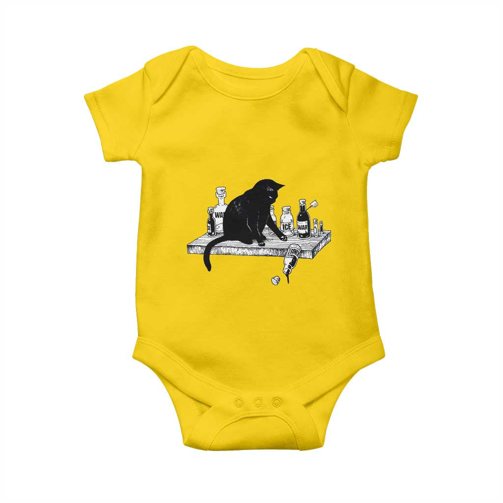 No Kings No Wars No Ice Cat Baby Onesie Political Humor Gift