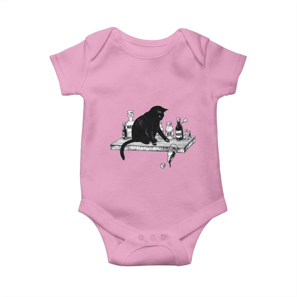 No Kings No Wars No Ice Cat Baby Onesie Political Humor Gift