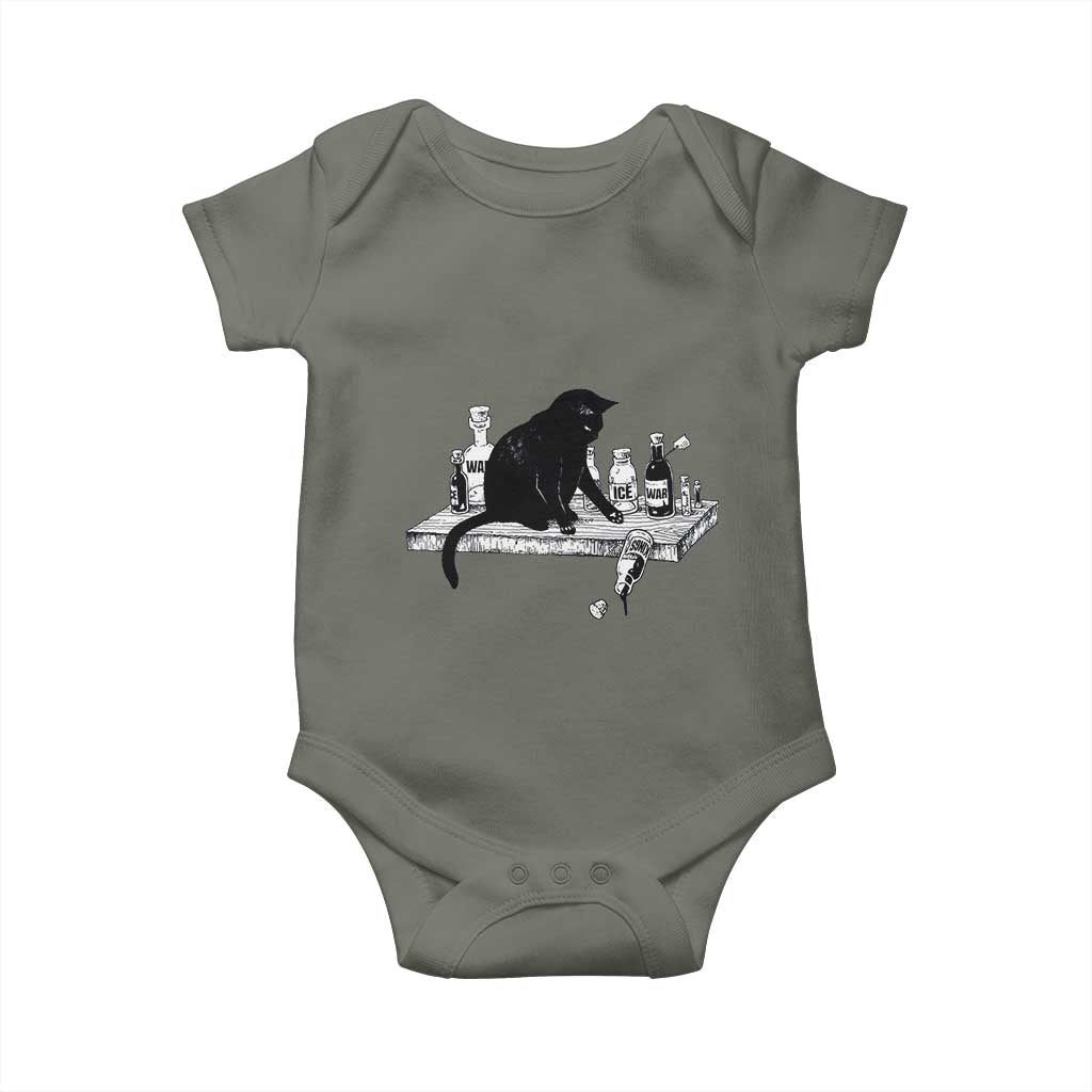 No Kings No Wars No Ice Cat Baby Onesie Political Humor Gift