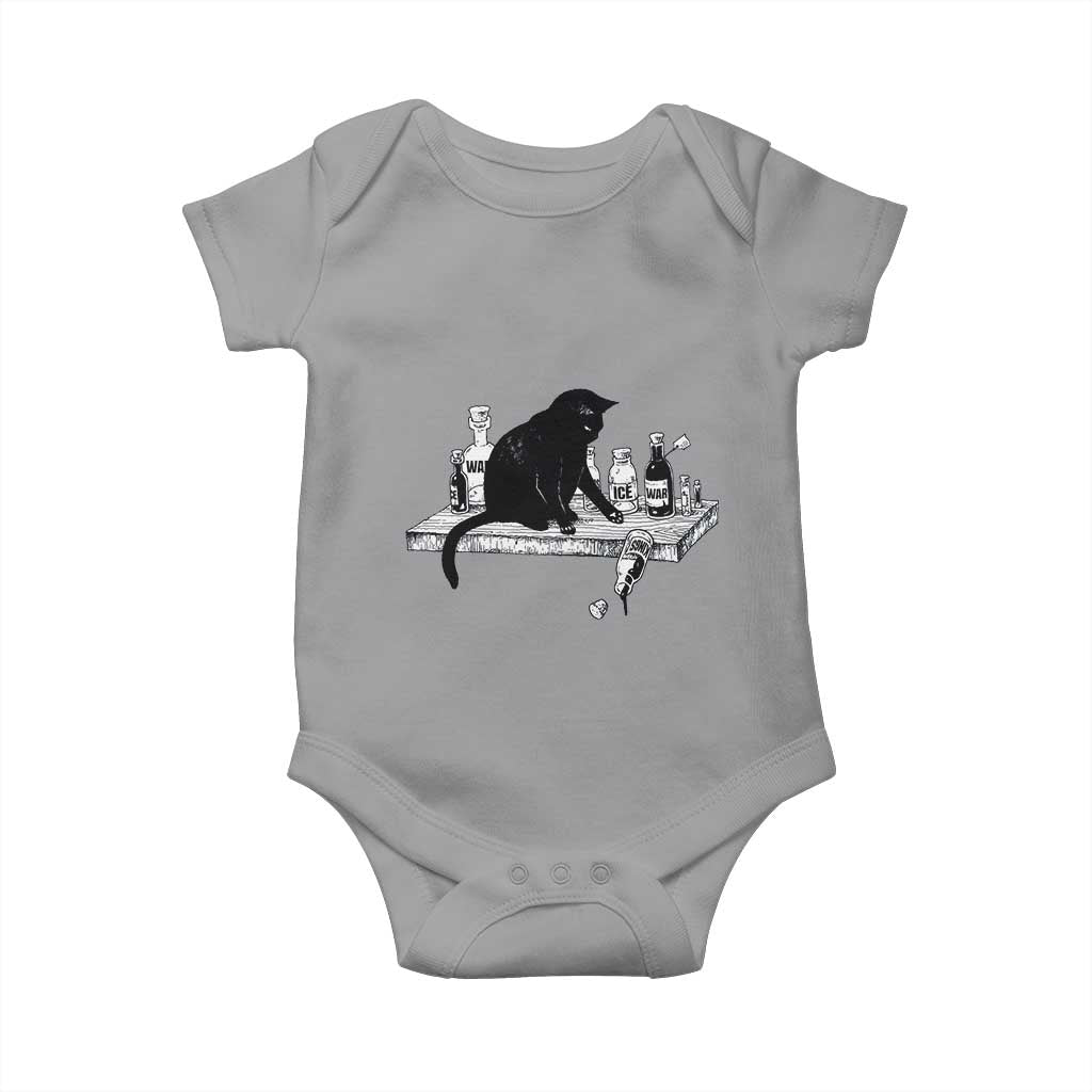No Kings No Wars No Ice Cat Baby Onesie Political Humor Gift