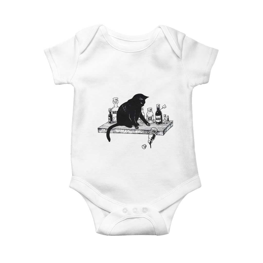 No Kings No Wars No Ice Cat Baby Onesie Political Humor Gift