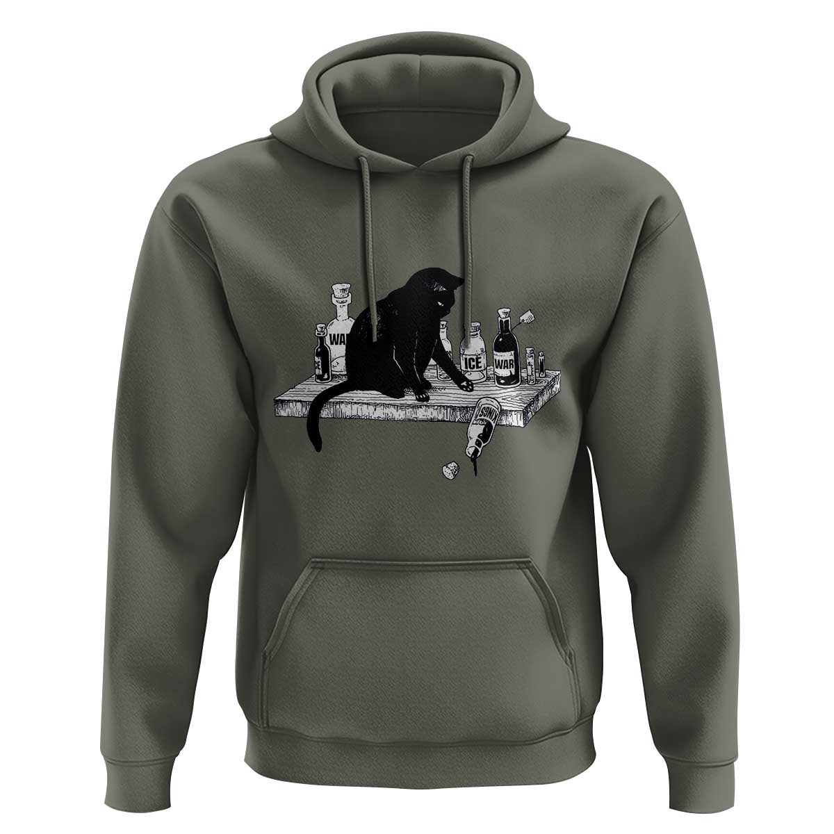 No Kings No Wars No Ice Cat Hoodie Political Humor Gift