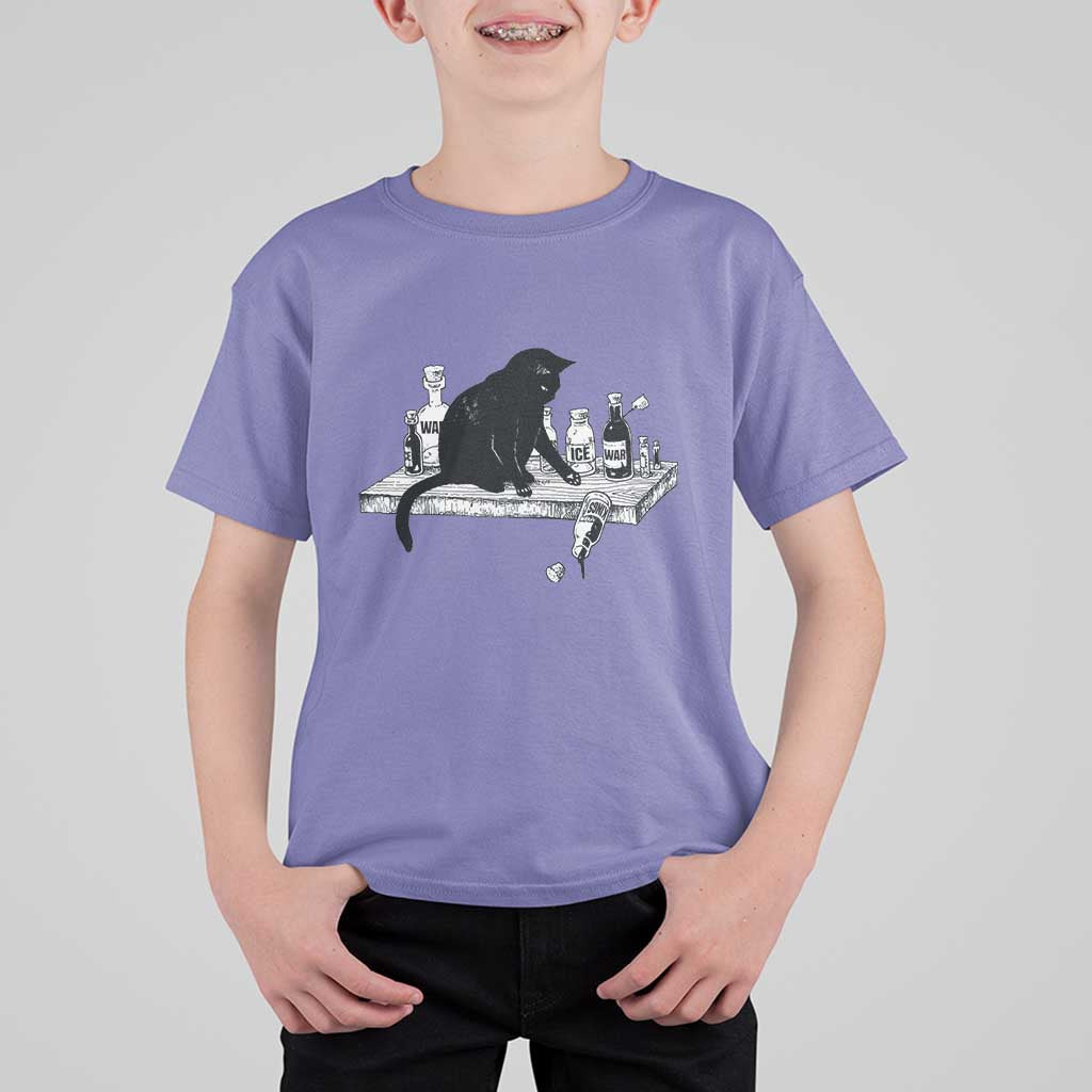 No Kings No Wars No Ice Cat T Shirt For Kid Political Humor Gift