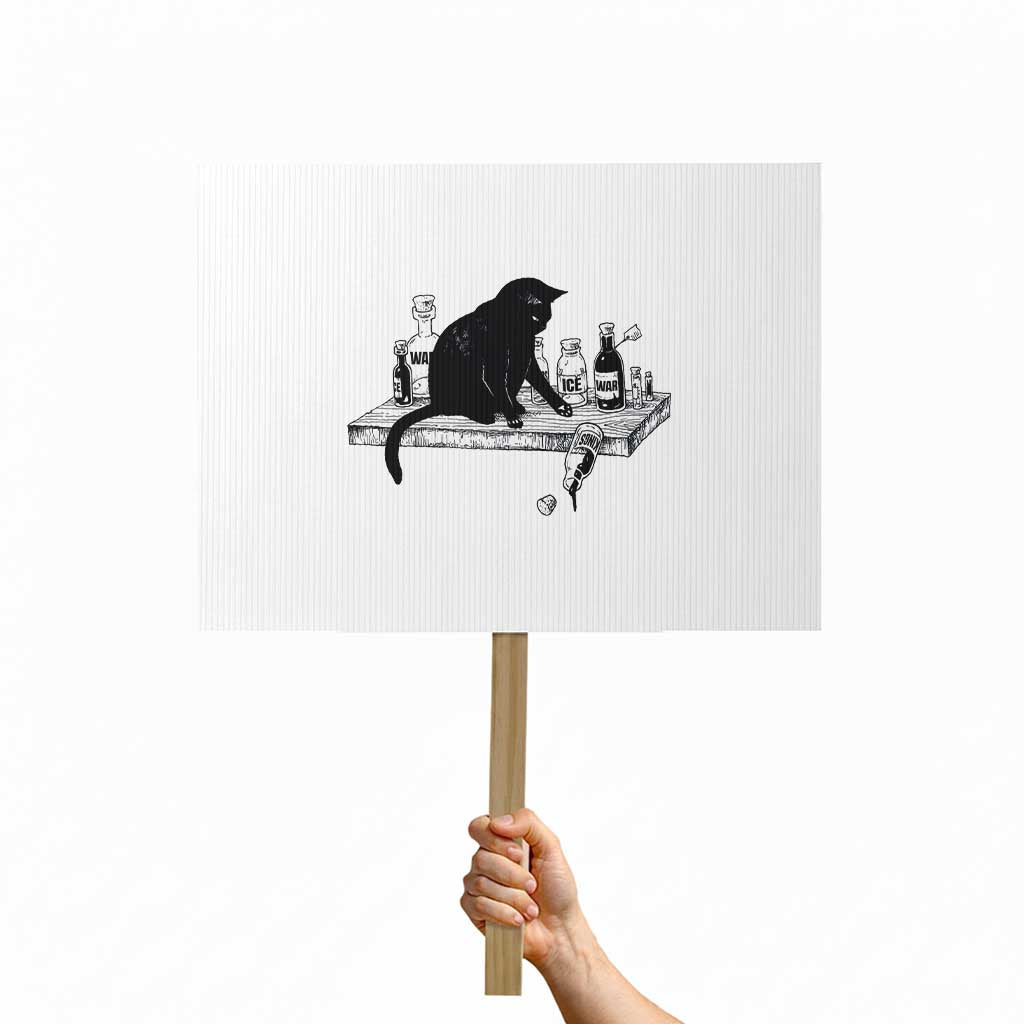 No Kings No Wars No Ice Cat Protest Sign Political Humor Gift