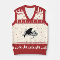 No Kings No Wars No Ice Cat V-Neck Knit Sweater Vest Political Humor Gift
