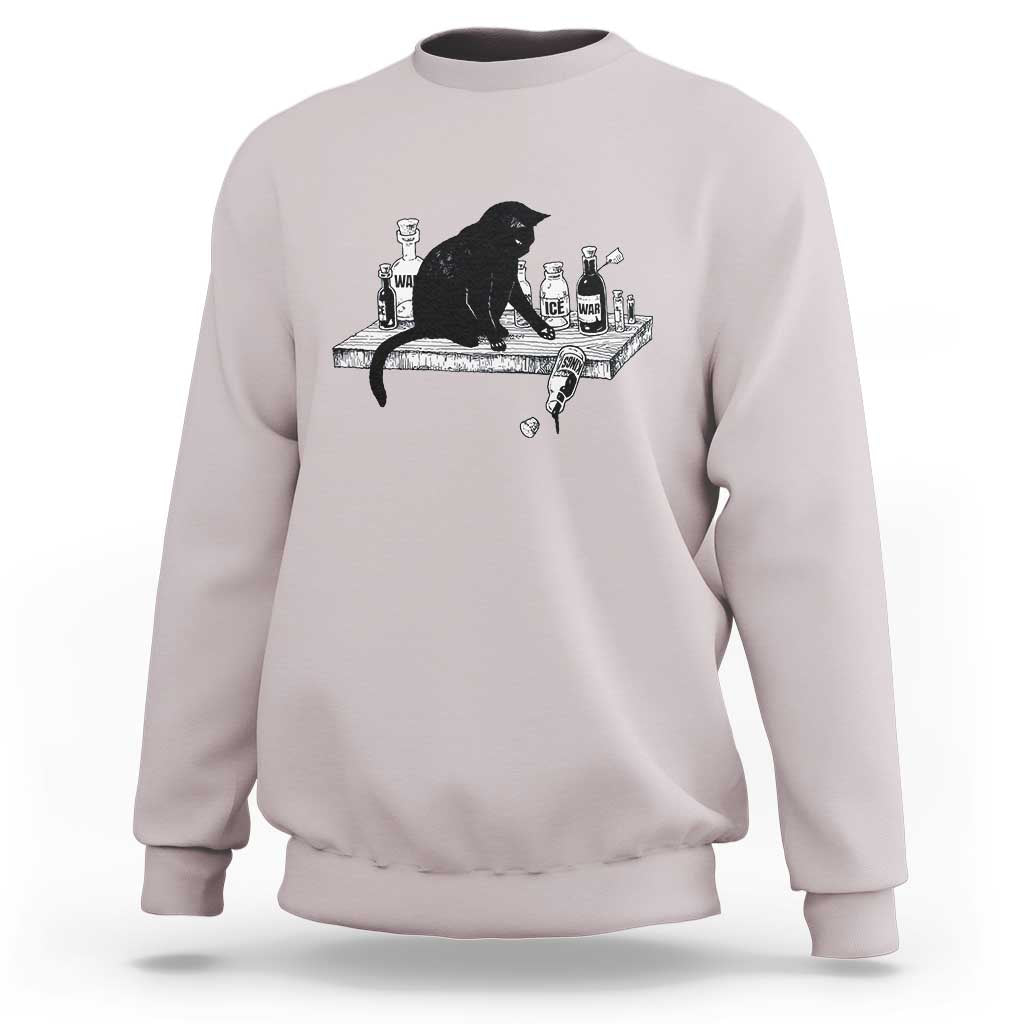 No Kings No Wars No Ice Cat Sweatshirt Political Humor Gift