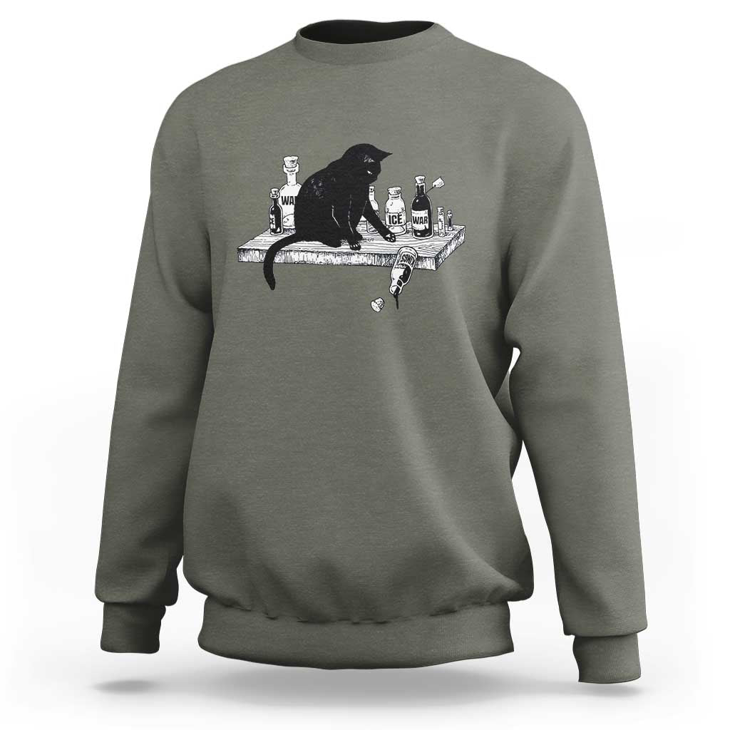 No Kings No Wars No Ice Cat Sweatshirt Political Humor Gift