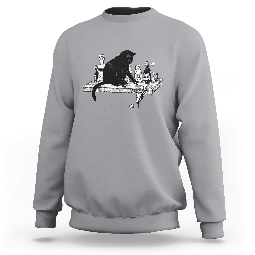 No Kings No Wars No Ice Cat Sweatshirt Political Humor Gift