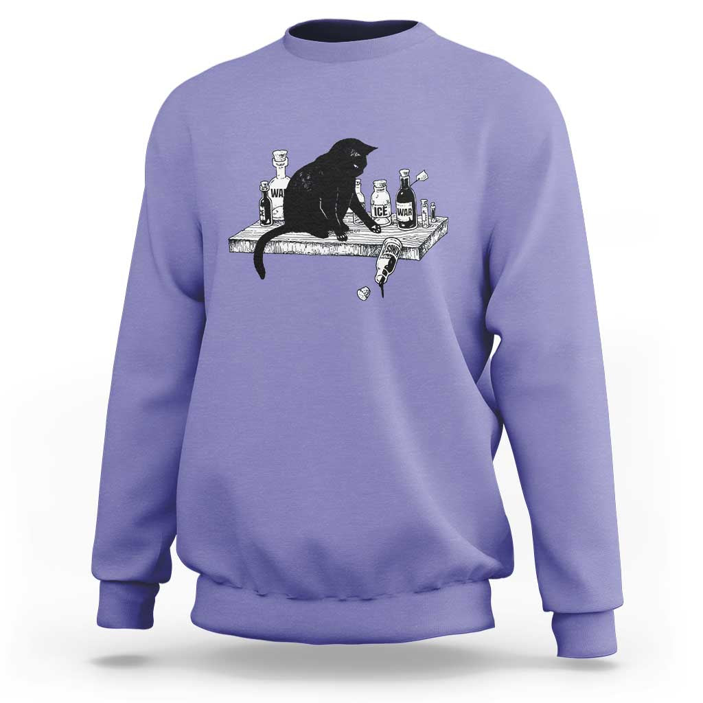 No Kings No Wars No Ice Cat Sweatshirt Political Humor Gift