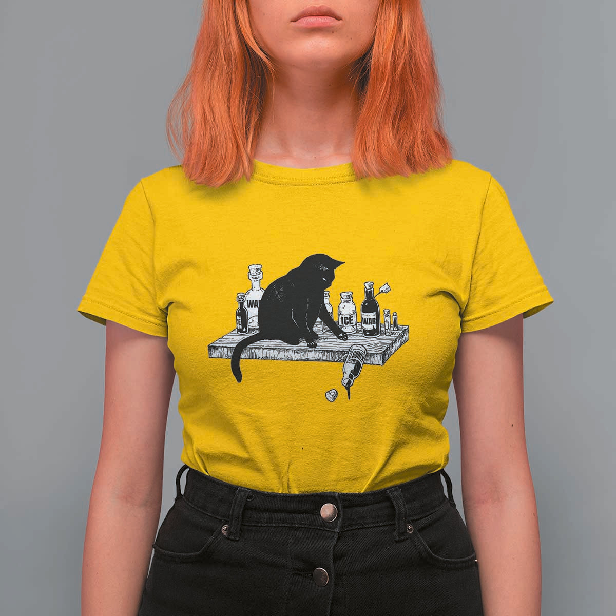 No Kings No Wars No Ice Cat T Shirt For Women Political Humor Gift