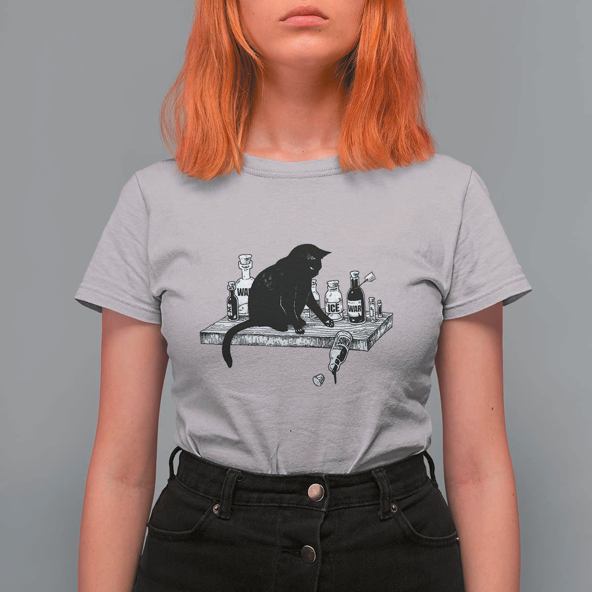 No Kings No Wars No Ice Cat T Shirt For Women Political Humor Gift