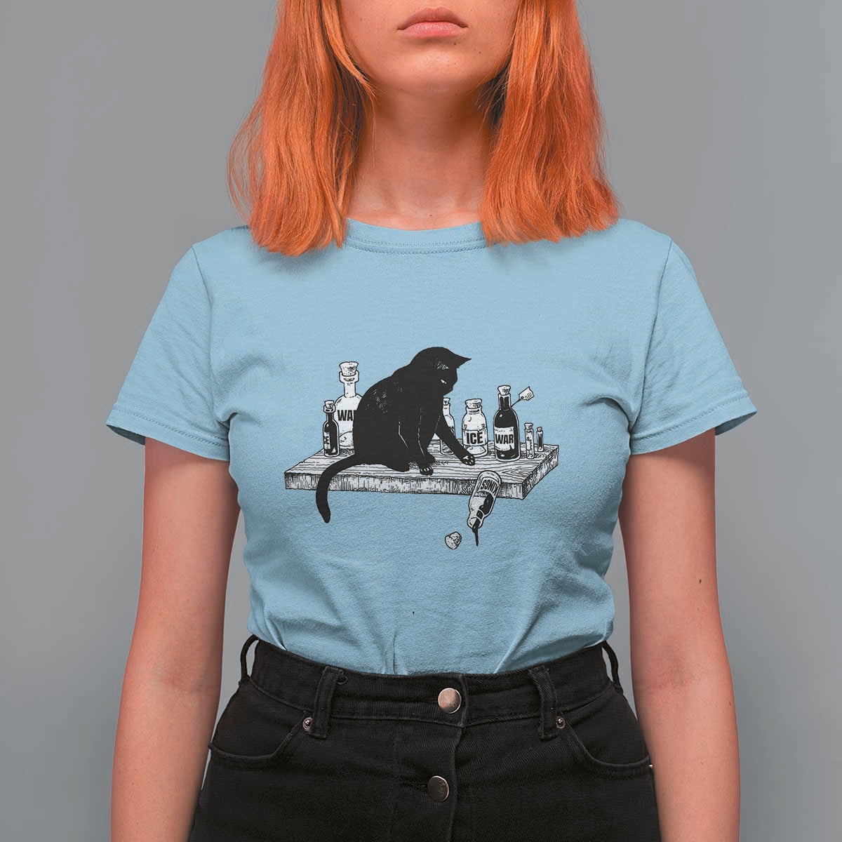 No Kings No Wars No Ice Cat T Shirt For Women Political Humor Gift