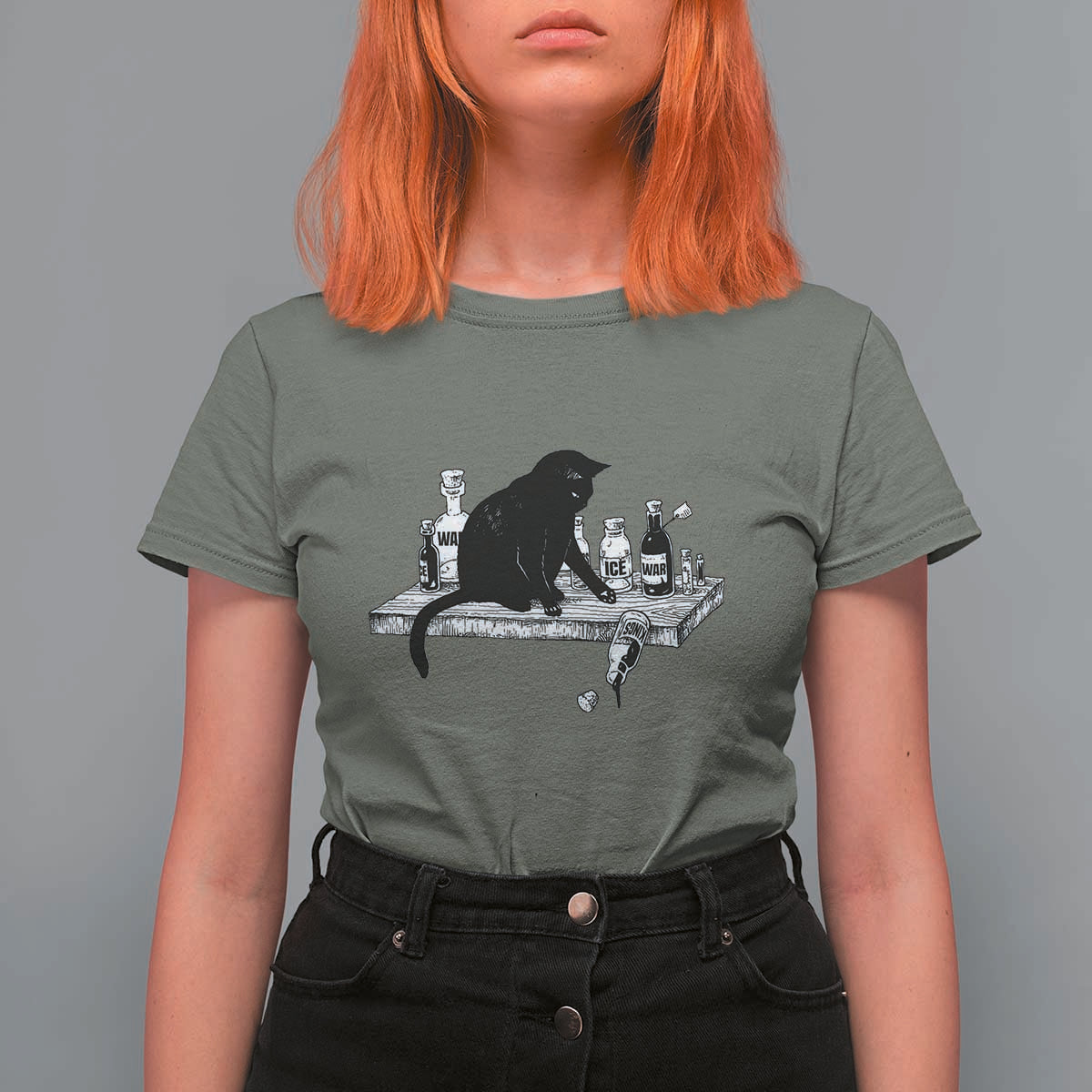 No Kings No Wars No Ice Cat T Shirt For Women Political Humor Gift