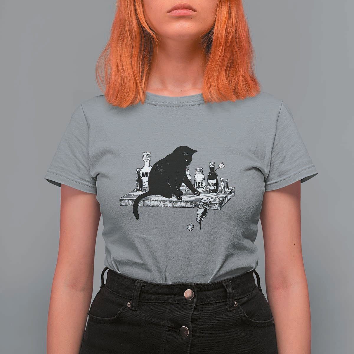 No Kings No Wars No Ice Cat T Shirt For Women Political Humor Gift