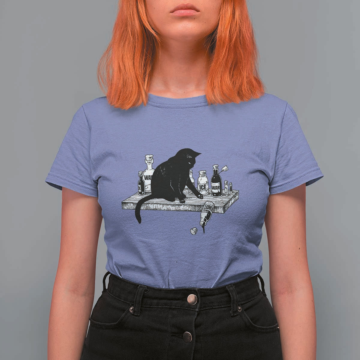No Kings No Wars No Ice Cat T Shirt For Women Political Humor Gift