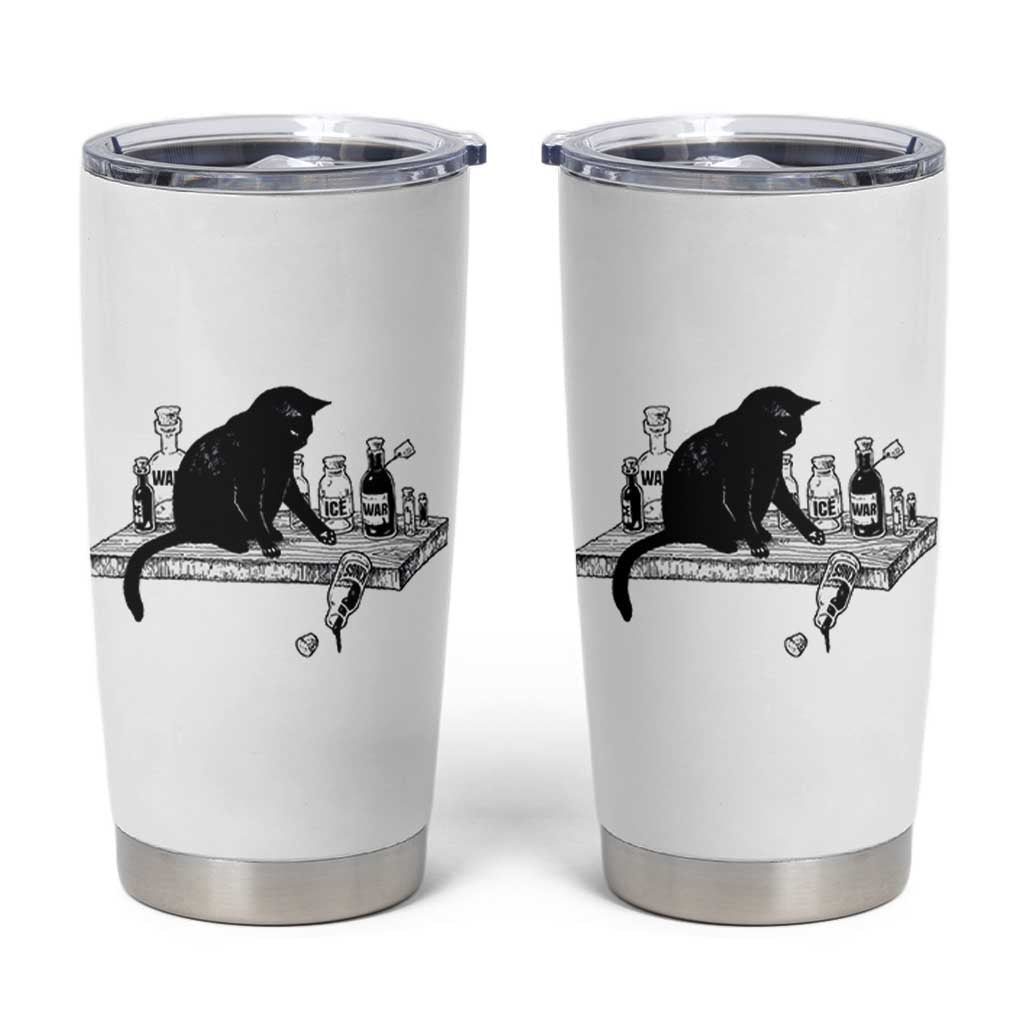 No Kings No Wars No Ice Cat Tumbler Cup Political Humor Gift