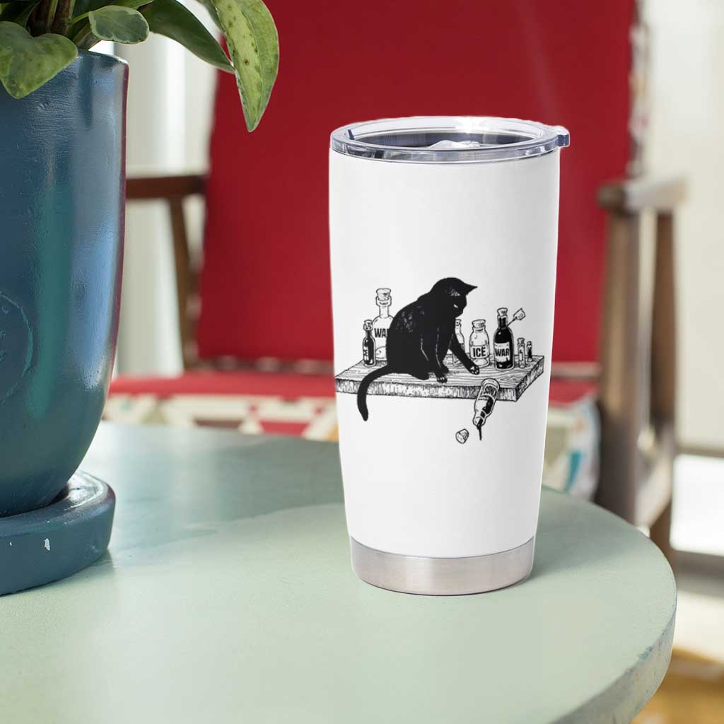 No Kings No Wars No Ice Cat Tumbler Cup Political Humor Gift