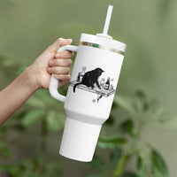 No Kings No Wars No Ice Cat Tumbler With Handle Political Humor Gift