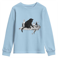 No Kings No Wars No Ice Cat Youth Sweatshirt Political Humor Gift