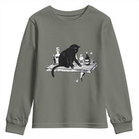No Kings No Wars No Ice Cat Youth Sweatshirt Political Humor Gift