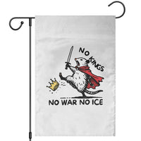 Funny Opossum Warrior Political Gift Garden Flag No Kings No Wars No Ice