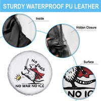 Funny Opossum Warrior Political Gift Spare Tire Cover No Kings No Wars No Ice