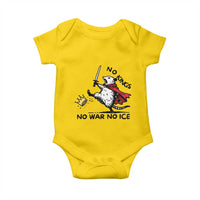 Funny Opossum Warrior Political Gift Baby Onesie No Kings No Wars No Ice