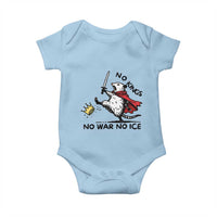 Funny Opossum Warrior Political Gift Baby Onesie No Kings No Wars No Ice