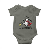 Funny Opossum Warrior Political Gift Baby Onesie No Kings No Wars No Ice