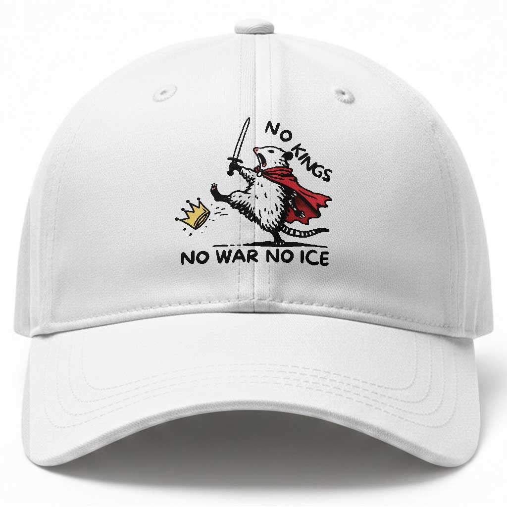 Funny Opossum Warrior Political Gift Baseball Cap No Kings No Wars No Ice