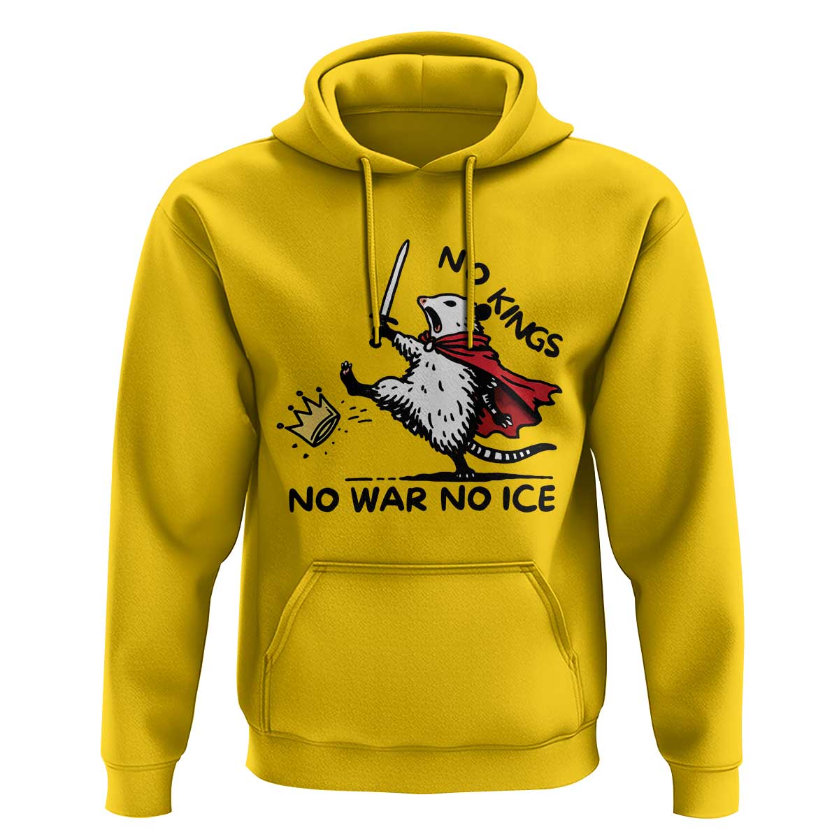 Funny Opossum Warrior Political Gift Hoodie No Kings No Wars No Ice