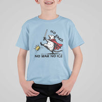 Funny Opossum Warrior Political Gift T Shirt For Kid No Kings No Wars No Ice