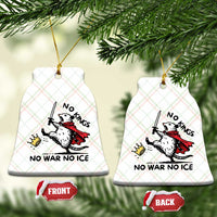 Funny Opossum Warrior Political Gift Ceramic Ornament No Kings No Wars No Ice